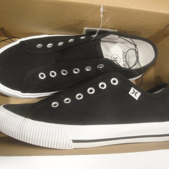 Hurley Slip-on Women's sneakers Classic Canvas NIB Black Size 6 - Picture 9 of 9